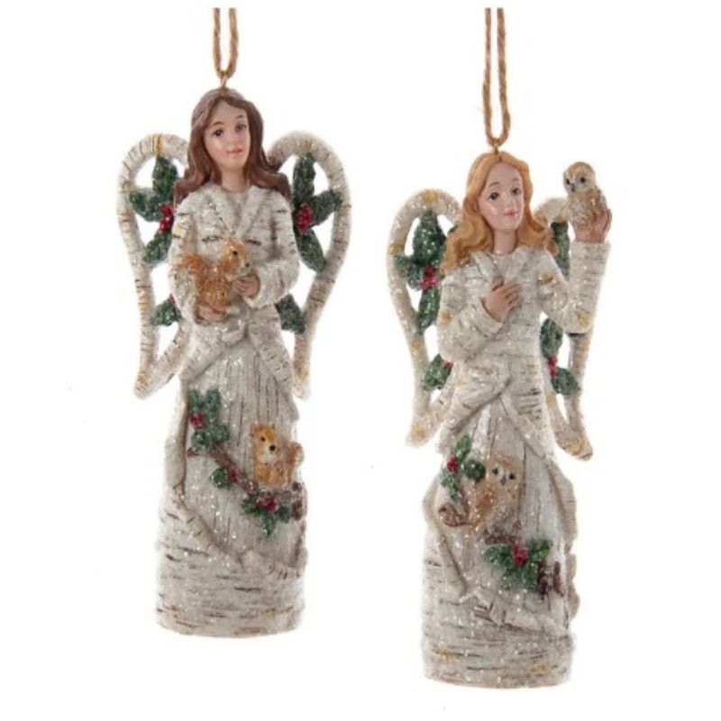 Birch Berry Woodland Angel Ornaments